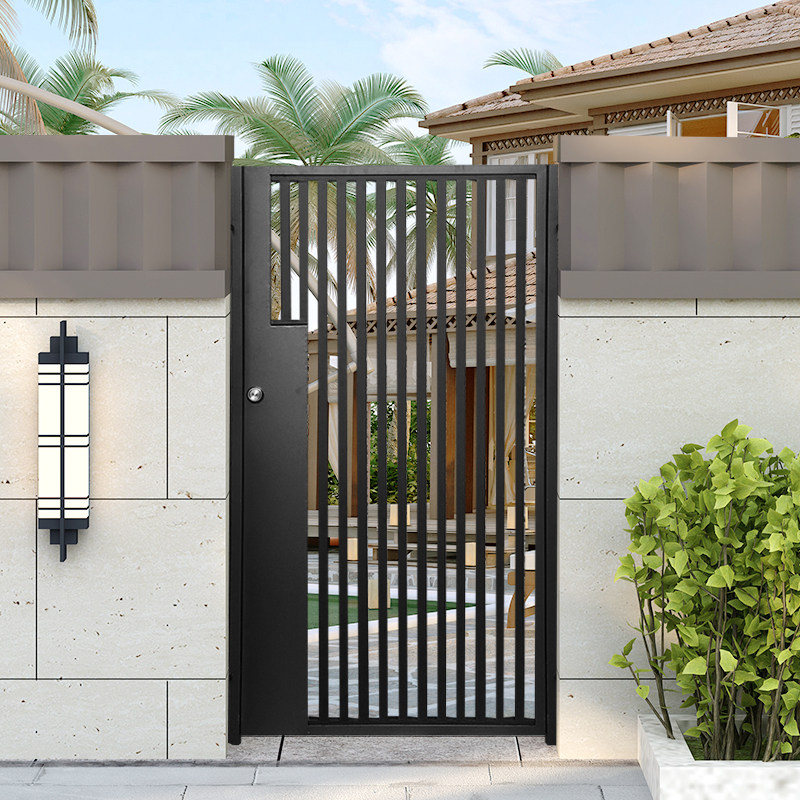 Custom Stainless Steel Patio Door Entrance Villa Entrance single Double Door Rural fencing Wall Iron Art Venetian Gate