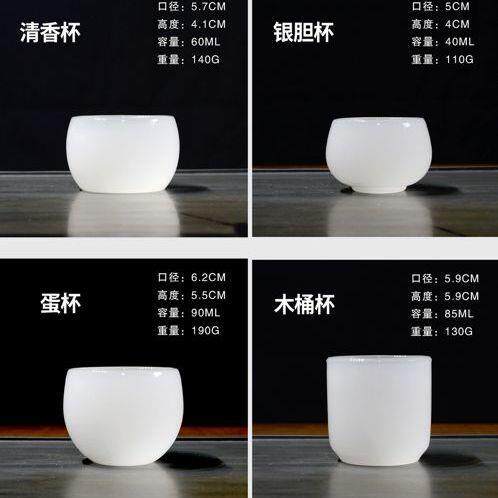 Чайная чашка из белого нефрита, китайский чайный сервиз, стеклянный заварочный чайник 