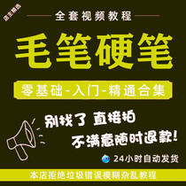 Hard Pen Brush Pen Pen Calligraphy Self-study Video Tutorial New Hand Walking Book Block Letters of Books Calligraphy Grass Book Calligraphy for Teaching Training