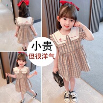 Hong Kong childrens baby summer dress skirts childrens college windy dress 2021 new girl summer princess nepotism