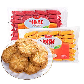 正航饼干家庭装桃酥560g*3盒