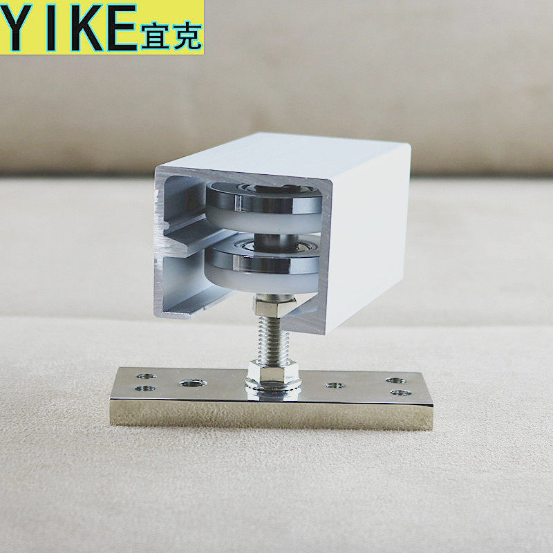 Folding door hanging wheel pulley partition screen mobile door aluminium alloy suspension rail chute universal heavy arc-Taobao