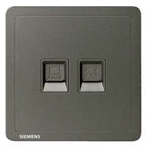 西门子致典网线加电话线二合一网络面板电脑网口86型双口网插口