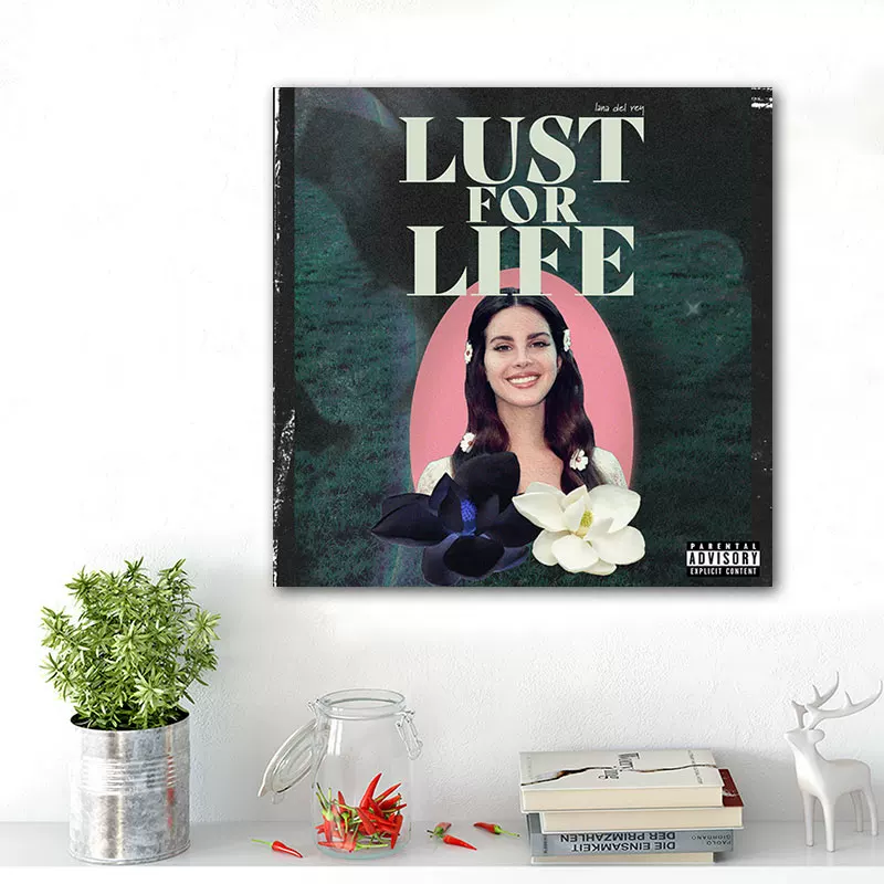 Обложка альбома LANA DEL REY Lan Drey, постер, декоративная картина, вокруг изображены европейские и американские звезды