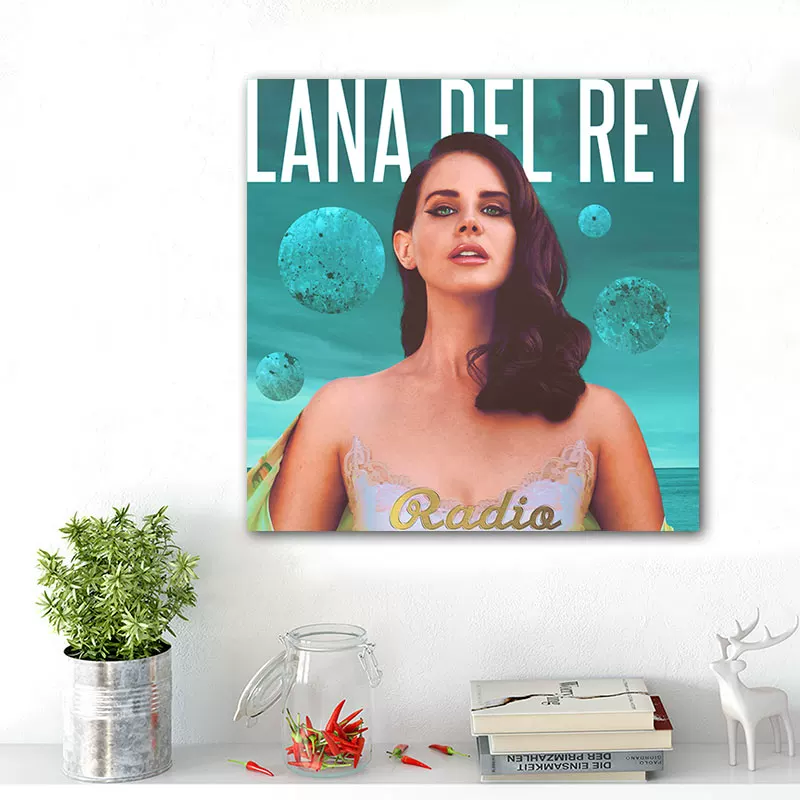 Обложка альбома LANA DEL REY Lan Drey, постер, декоративная картина, вокруг изображены европейские и американские звезды