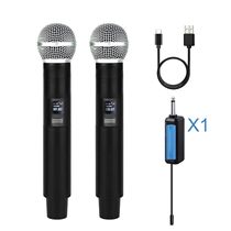 Heikuding 1 Pair Handheld Dynamic Wireless Microphone for Ka
