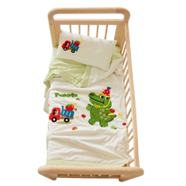 Kindergarten summer cool quilt pure cotton childrens air-conditioned quilt three-piece set summer thin baby baby small thin quilt