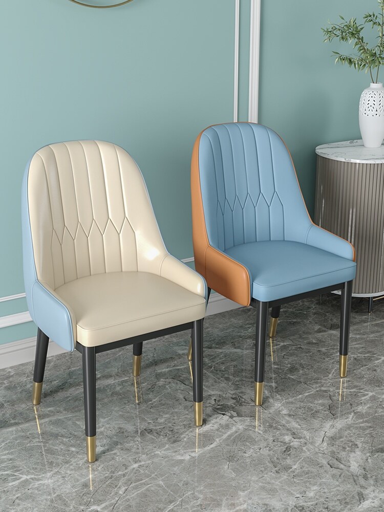 Modern light luxury back chair dining chair leisure chair coffee hotel chair Nordic chair simple household thickened stool