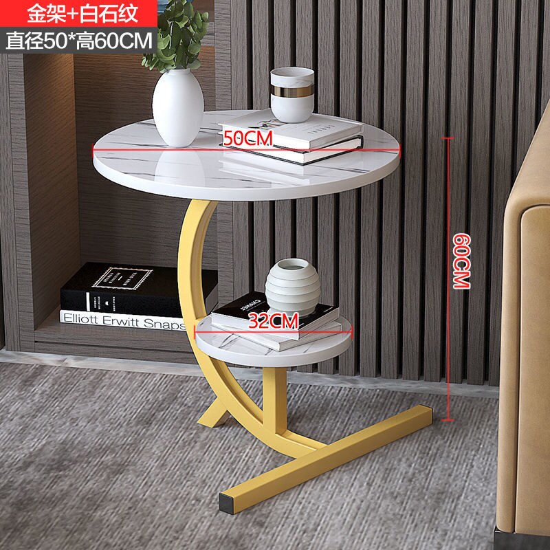 Coffee table small tea table sofa side cabinet living room small round table Nordic small coffee table bedroom mini corner table simple small side table