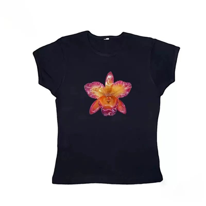 [Y2k футболка с коротким рукавом Harajuku графический Crop Top эстетика гот T-]