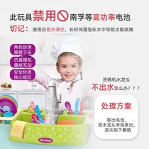 Children Washing Machine Toy Electric Dishwasher Cycle Water Out Simulation Cutlery Suit Childrens Home Mini Cook
