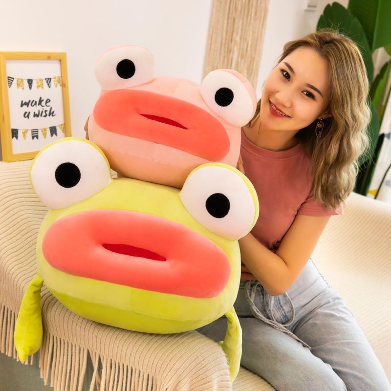 New Year's Eve Frog Net Red Red Lip Frog Hug Pillow Big Mouth Frog Frog Frog Doll Big Dolly Cushion Prank for a Girl