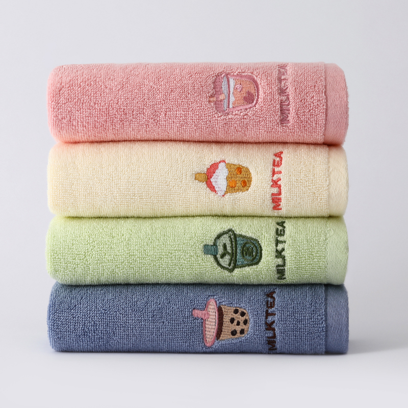 Japanese Imported 4-Pack Towels, Pure Cotton, Face Washing, Household Use, Women'S, All-Cotton, Absorbent, Men'S, Bathing, Adult, Thickened, Not Easy to Shed