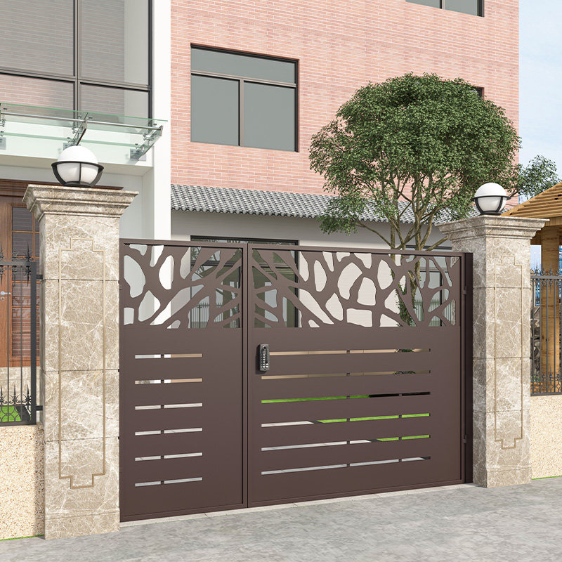 Custom iron gate courtyard gate country wall fence gate home outdoor villa gate double gate wrought iron door
