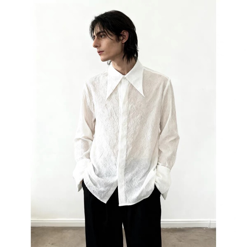 1Ownsstu/Deciduous Palce Shirt/Falling Leaves Palace Long Shirt Unisex Shirt