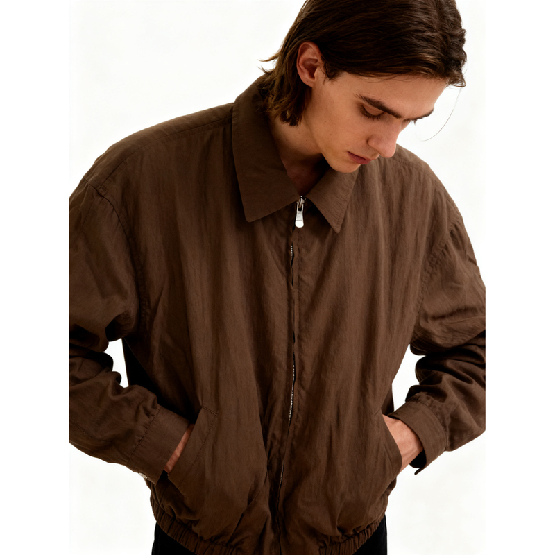 Clearance Ownsstu/Laisel Tencel Jacket/Tencel Lyocell Harrington Jacket