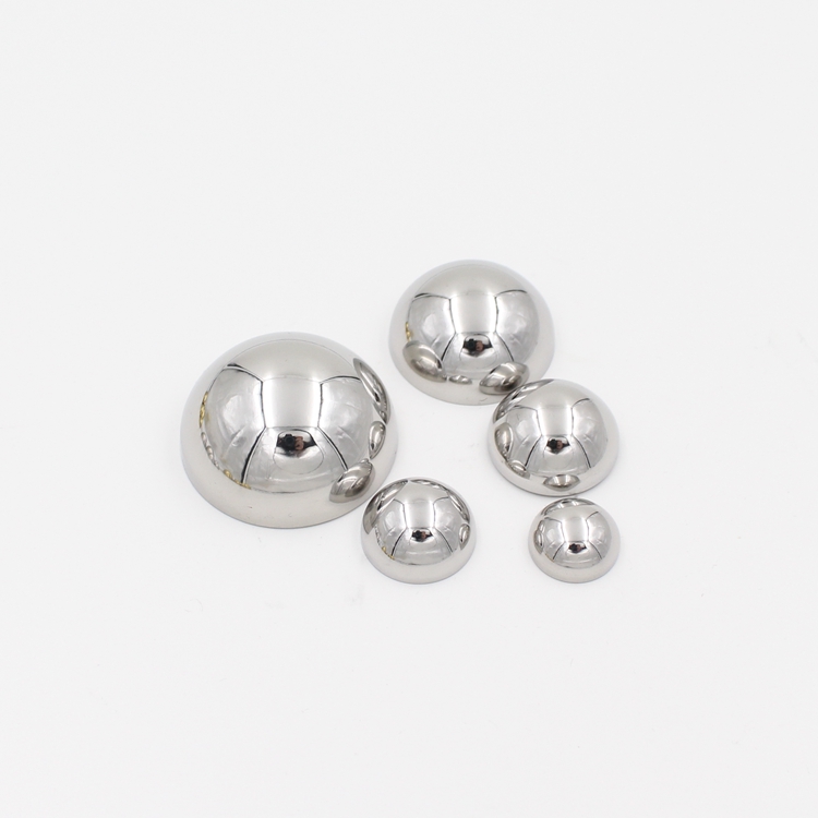 Stainless steel semi-circle mirror nail semi glass nail decorative nail acrylic decorative cover advertising glass clamping nail