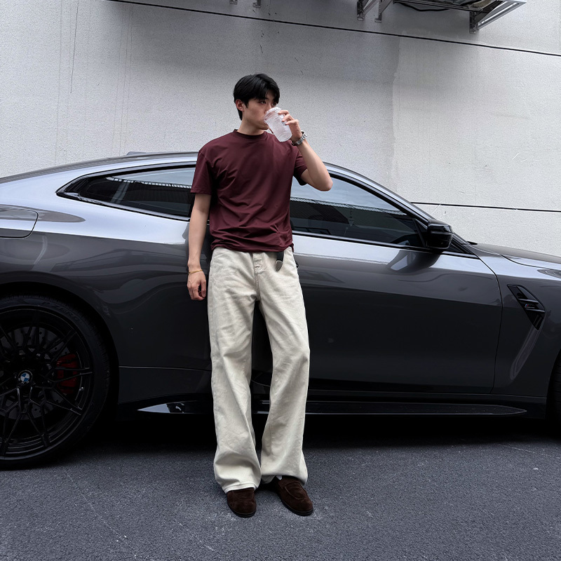 Zozoforest【5003】"Hidden Sharpness Within: Old Money Vietnamese Imported Twill Commuter Workwear Jeans”