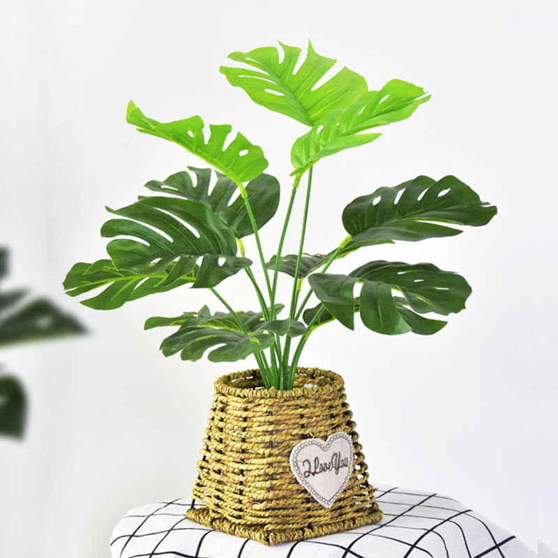 Nordic simulation plant ornaments fake green plant bonsai office interior decorations home living room turtle back leaf small potted plants