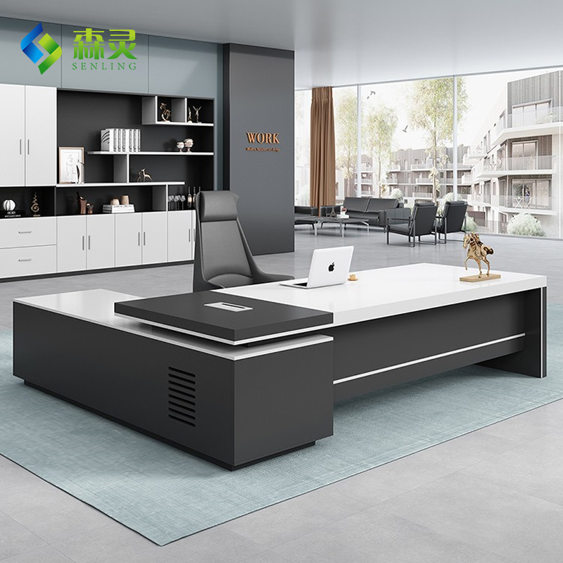Boss table simple modern office furniture manager supervisor office desk and chair combination atmosphere president table executive desk