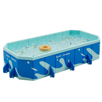Inflatable-free swimming pool household childrens folding baby swimming bucket large family outdoor bracket paddling pool