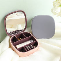 Portable jewelry box ring ring earrings stud hand jewelry necklace storage box portable small exquisite box anti-oxidation