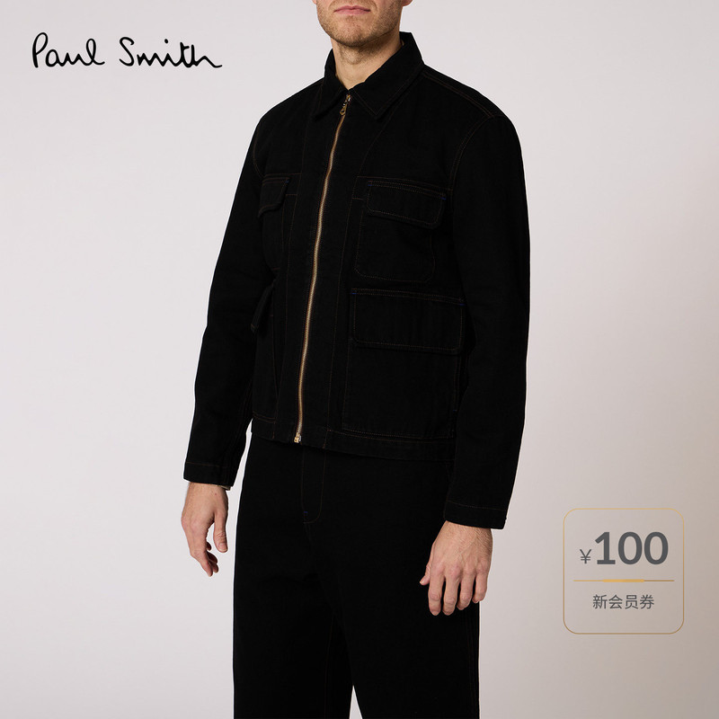 Paul Smith Men's Denim Jacket Black 2026 Autumn/Winter New Product Paul Smith Men's Denim Jacket Black 2026 Autumn/Winter New Product