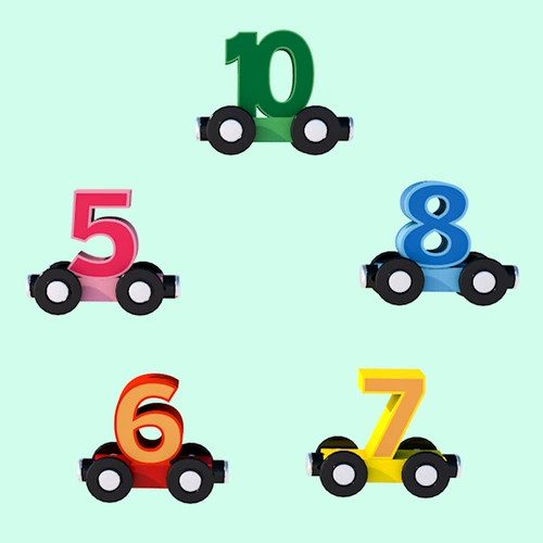 Магнитный цифровой поезд, игрушечная машина, интеллектуальный конструктор для мальчиков, раннее развитие, интеллектуальное развитие