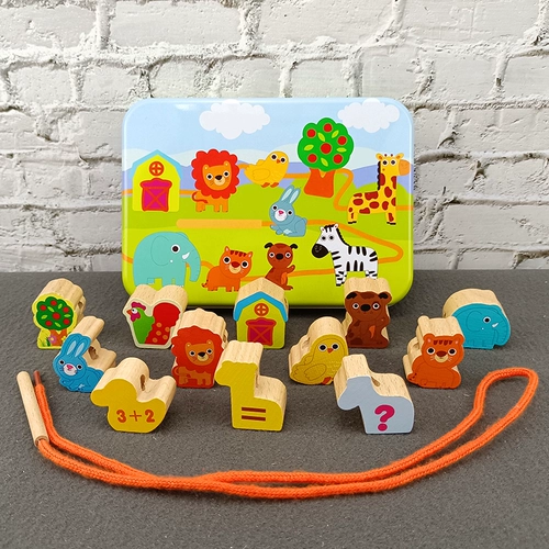 Детское ювелирное украшение для младенца для тренировок с бусинами, интеллектуальная игрушка, раннее развитие, мелкая моторика