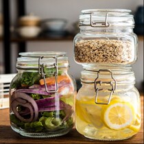 Glass sealed jar food bottle honey lemon passion fruit bottle kimchi jar household storage jar