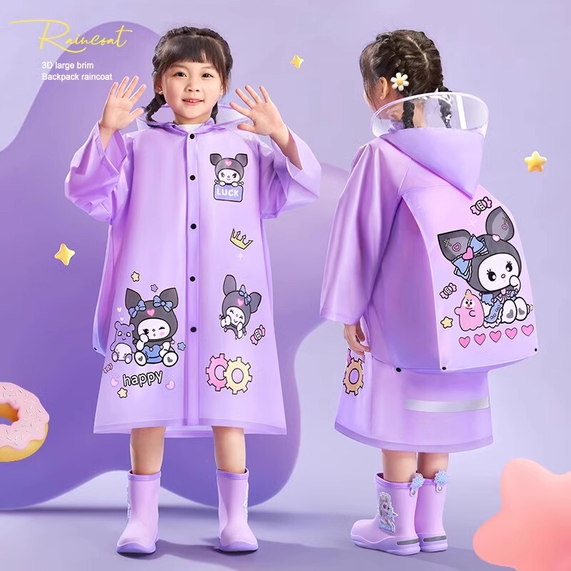 Children's Raincoat 2026 New Model, Heavy-Duty, Extra Large, for Primary School Students, Boys and Girls, Full-Body Rain Poncho for School Use Children's Raincoat 2026 New Model, Heavy-Duty, Extra Large, for Primary School Students, Boys and Girls, Full-Body Rain Poncho for School Use