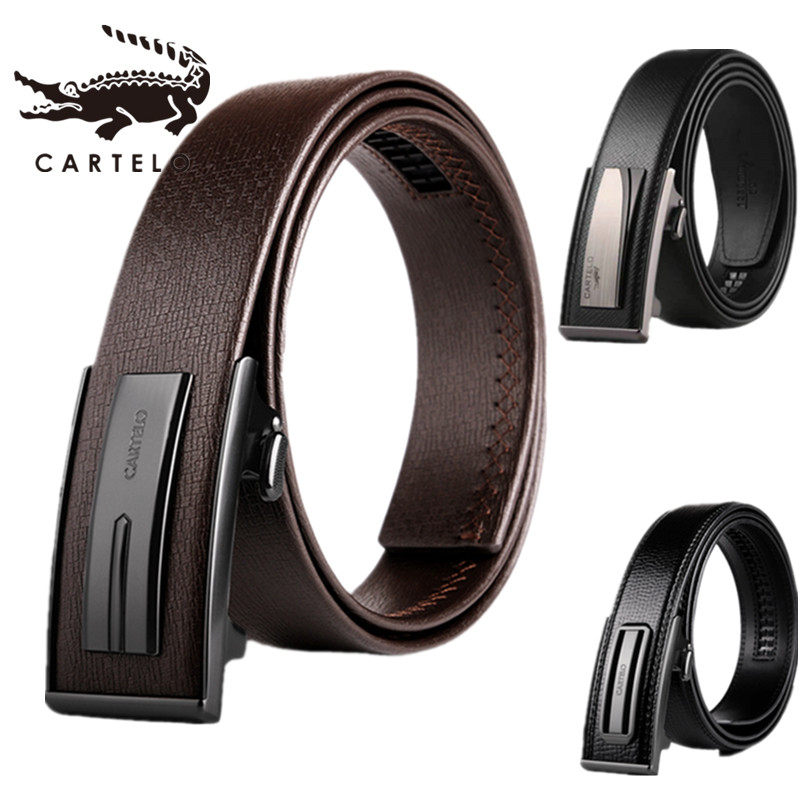 Carcodile Crocodile Leather Strap Man Genuine Leather 2021 New Smooth Buckle Business Cow Leather Pants With High-end Young Belt