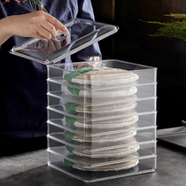 Tea tank household dustproof sealed tank storage box transparent high-grade dry goods storage tank Puer tea cake box display rack