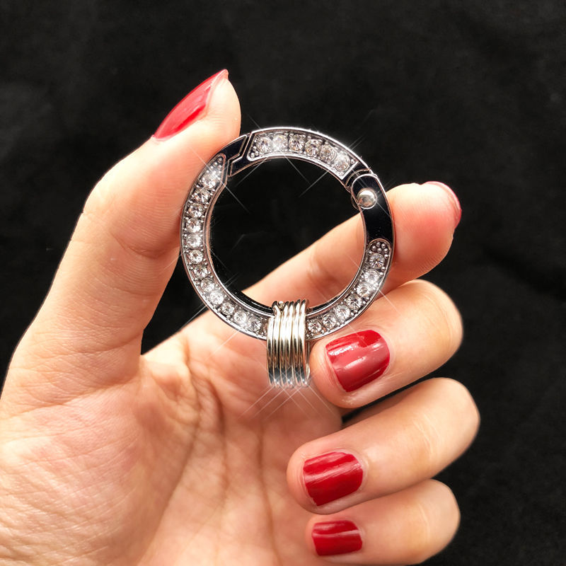 Diamond-Encrusted Car Keychain, Goddess Style Key Chain, Crystal Key Ring, Simple and Creative Personalized Gift, Women's Pendant
