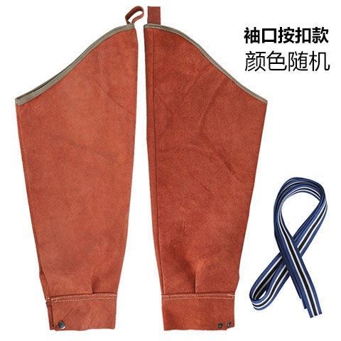 Fireproof thread sewn cowhide welding sleeve sleeve anti-scalding and high temperature resistant welder labor protection soft wear-resistant sleeve