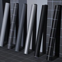 Wall Cloth Sticker Self-Adhesive Wallpaper Brief Nordic Pure Color Wall Stickler Grey Bedroom Dorm Room Wallpaper Waterproof Black