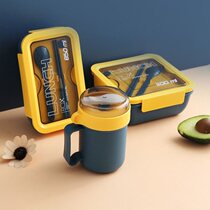  Girl lunch box high-value Japanese lunch box student female sealed office worker portable separated lunch box can be added to the microwave oven