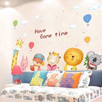  Sticker wallpaper self-adhesive pattern cartoon wall stickers Childrens room layout wall stickers decoration wall paper girl bedroom