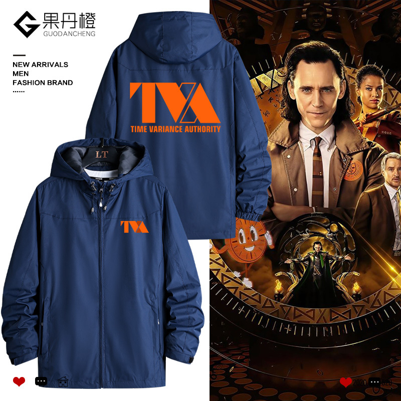 Loki American Tv Series Season 2 Time Variations Agency (Tva) Logo Same Style Jacket Marvel Loki Autumn and Winter Jacket Loki American Tv Series Season 2 Time Variations Agency (Tva) Logo Same Style Jacket Marvel Loki Autumn and Winter Jacket