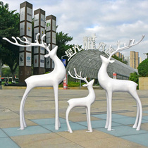 Abstract ornaments small elk garden shopping mall decoration fiberglass outdoor deer sculpture landscape decoration sika deer animal