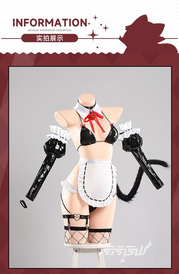 Azur Lane Pasadena Catgirl Maid Outfit Cosplay Costume