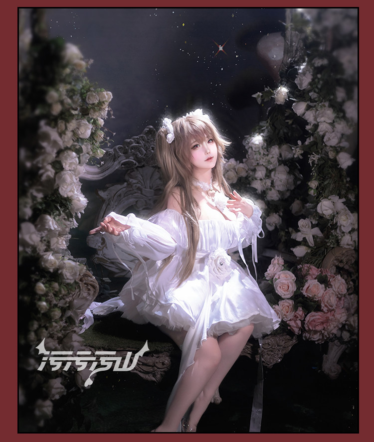 Azur Lane: Anchorage | White Dress Cosplay Costume 38 Azur Lane Anchorage Dress Cosplay Costume