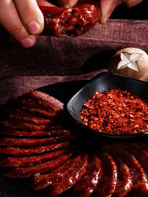 Sausage Sichuan specialty farm home made authentic spicy sausage smoked bacon Sichuan sausage 500g