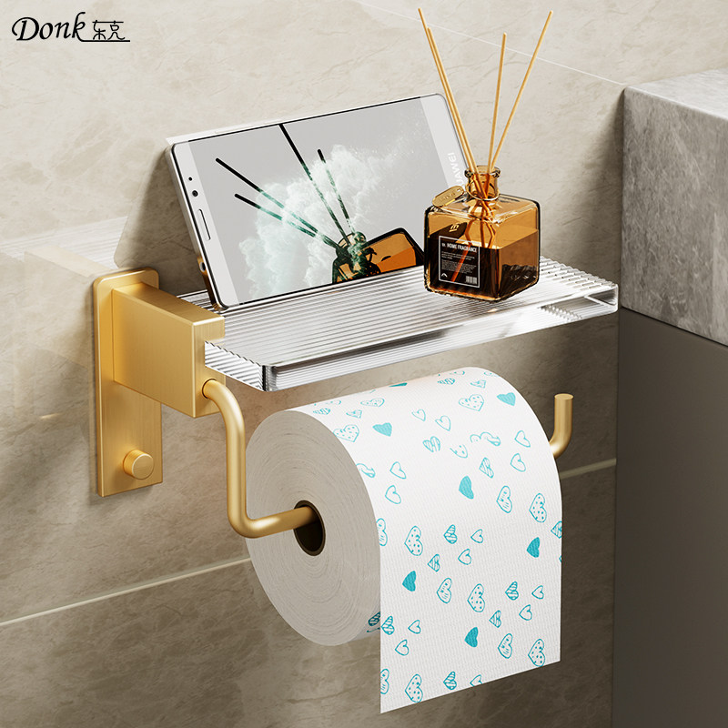 Makeup Room Drum Toilet Paper Rack Light Lavish Toilet Paper Rack Wall-mounted Acrylic Sanitary Paper Towel Box Free of toilet paper towels