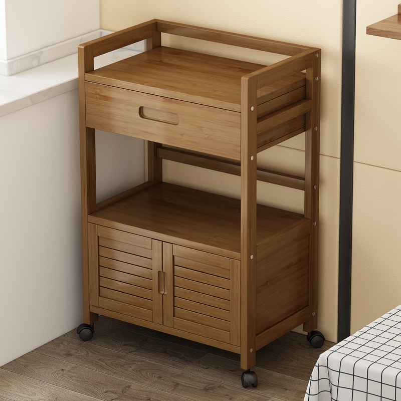 Kitchen Shelve Home Floor Multilayer Containing shelf Easy dining room Multi-functional solid wood Dining Side Cabinet Modern Brief