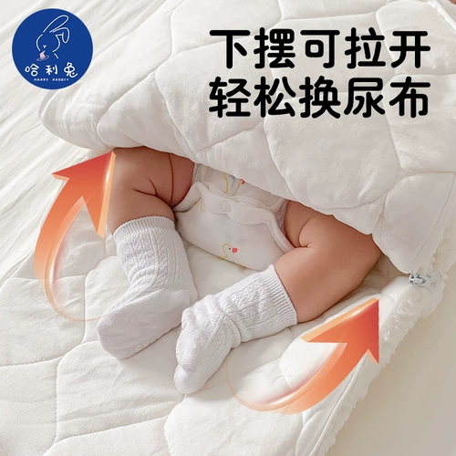 Детское зимнее одеяло, детский хлопковый спальный мешок для выхода на улицу для новорожденных, увеличенная толщина