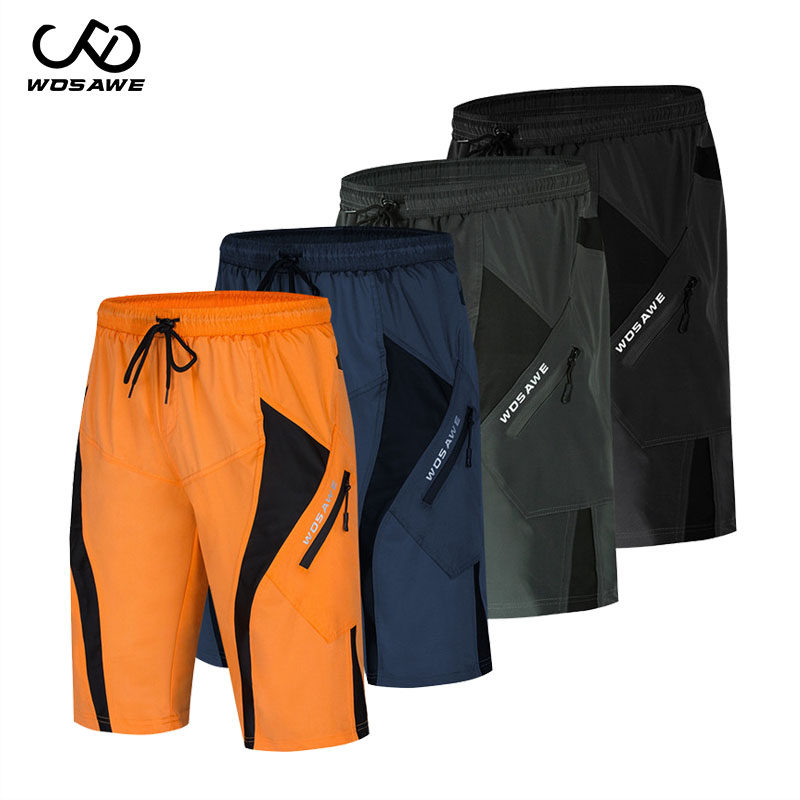 WOSAWE Mountaineering Bicycle Leisure Dry Dry Breakfast Five-Breakfast Outdoor Sports Thickening Silicone Cushion Shorts for Men