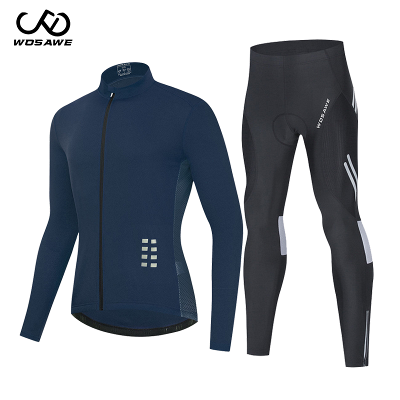 WOSAWE new climbing bike spring Summer speed dry riding jacket road car riding pants male suit