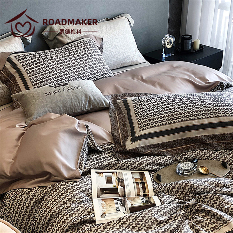 Rodmeco high - end 120 Egyptian long - fluff cotton four - piece Nordic light luxury cotton cotton suite