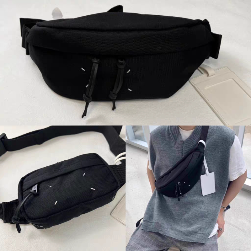 Mar Margiela Mm6 Unisex Canvas Casual Waist Bag Chest Bag Crossbody Small Square Bag Mar Margiela Mm6 Unisex Canvas Casual Waist Bag Chest Bag Crossbody Small Square Bag
